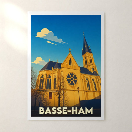 Affiche Basse-Ham – sans cadre, accrochée au mur