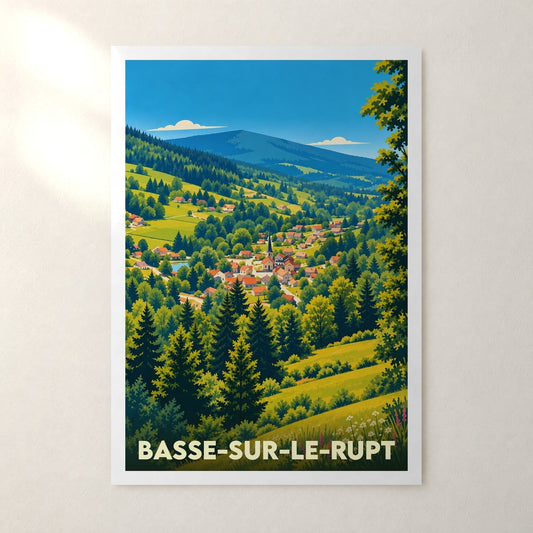 Affiche Basse-sur-le-Rupt – sans cadre, accrochée au mur