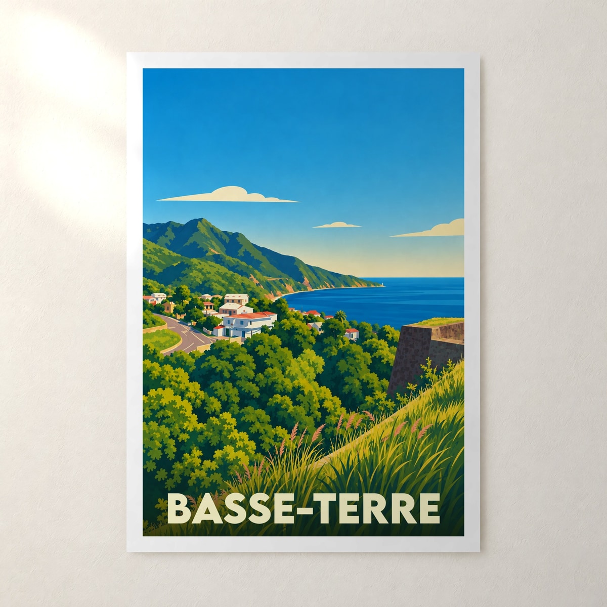 Affiche Basse-Terre – sans cadre, accrochée au mur