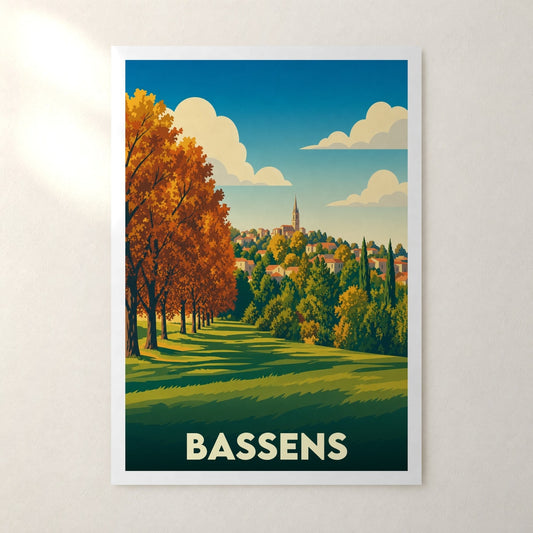 Affiche Bassens – sans cadre, accrochée au mur