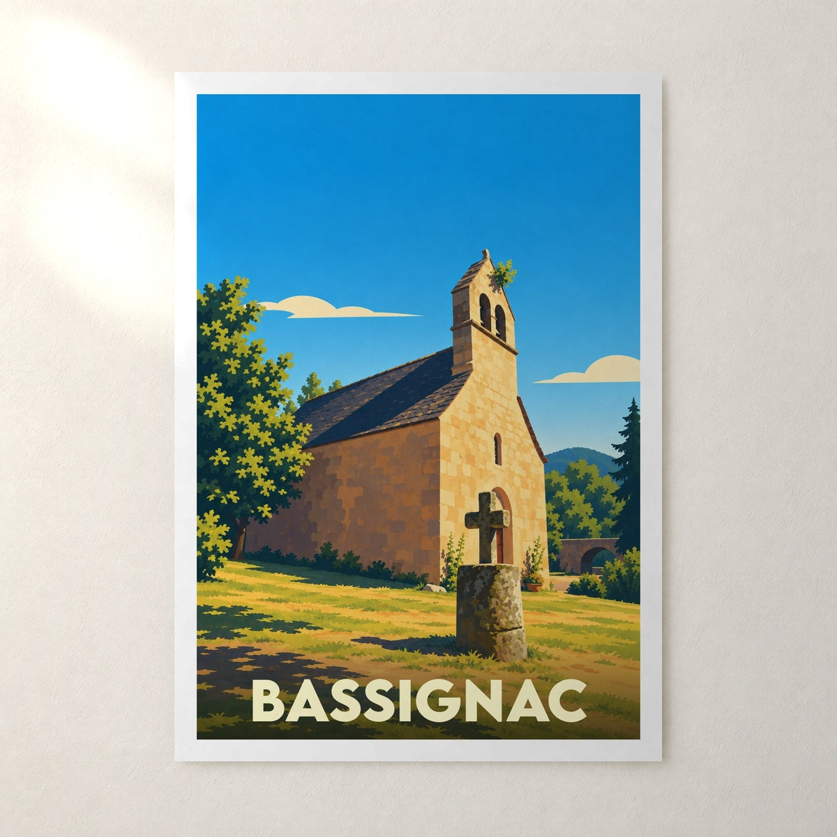 Affiche Bassignac – sans cadre, accrochée au mur