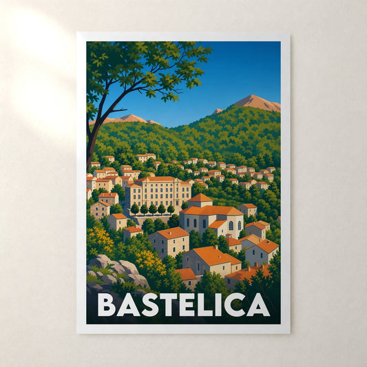 Affiche Bastelica – sans cadre, accrochée au mur