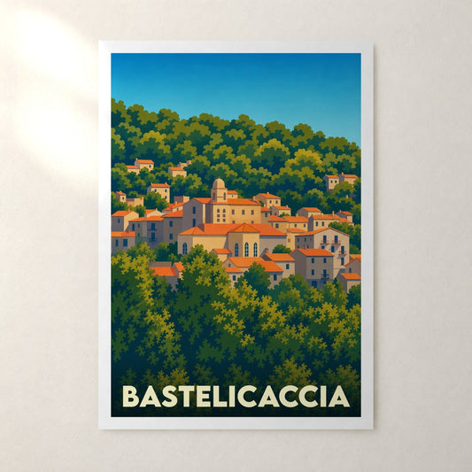 Affiche Bastelicaccia – sans cadre, accrochée au mur
