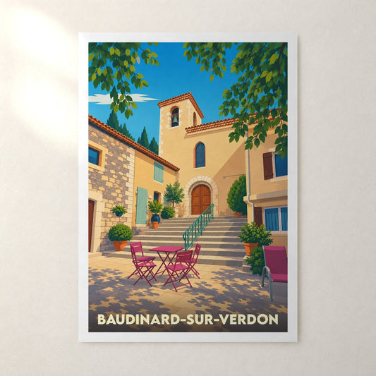 Affiche Baudinard-sur-Verdon – sans cadre, accrochée au mur