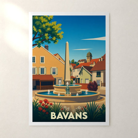 Affiche Bavans – sans cadre, accrochée au mur