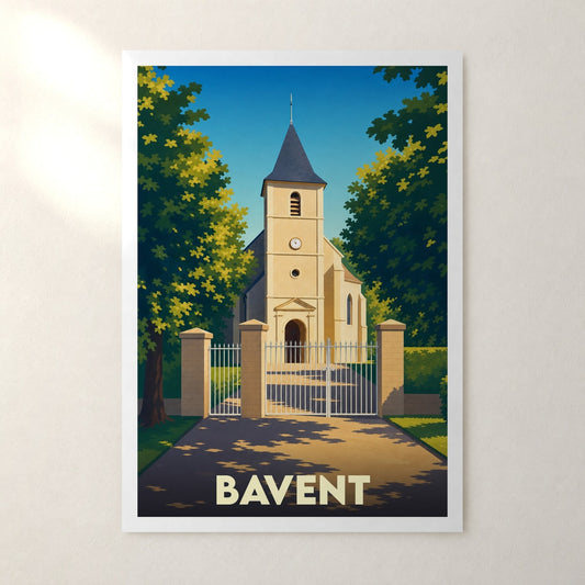 Affiche Bavent – sans cadre, accrochée au mur