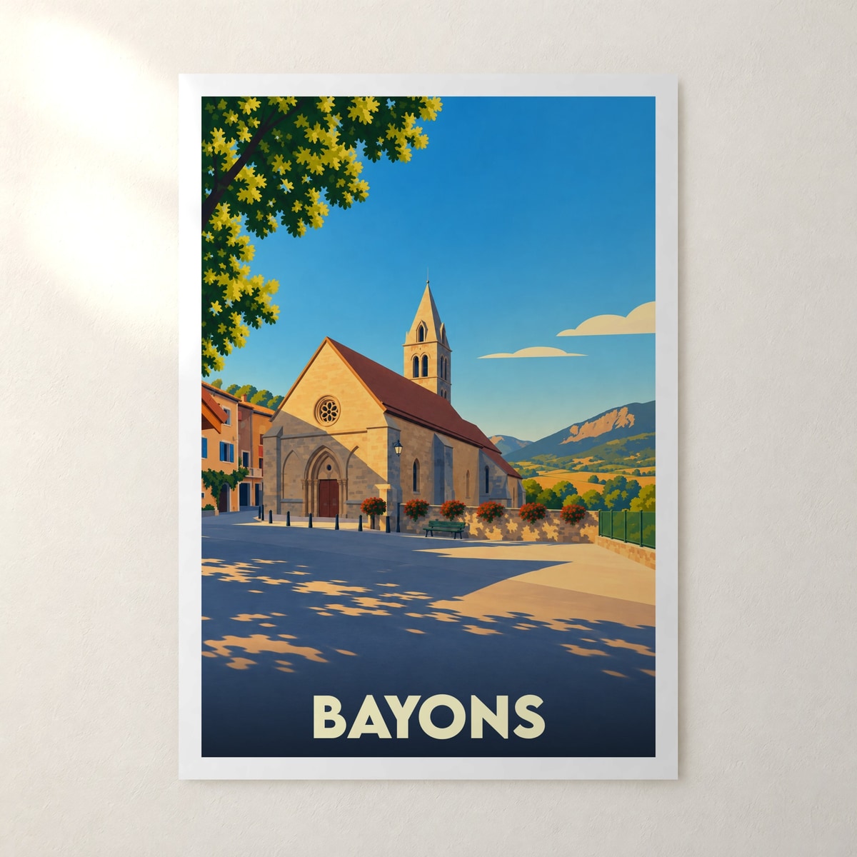 Affiche Bayons – sans cadre, accrochée au mur