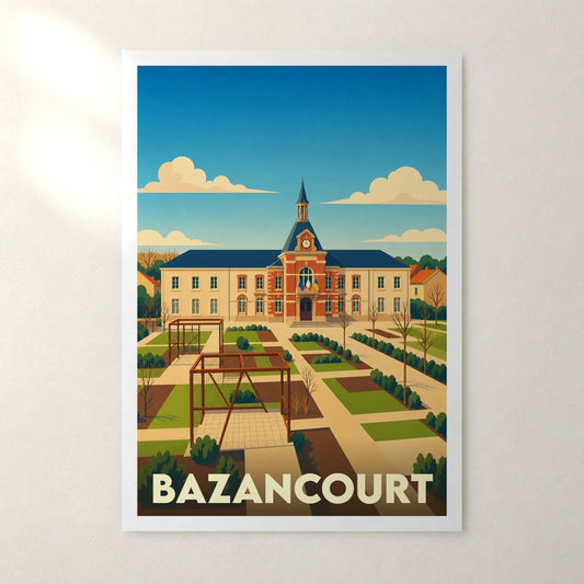 Affiche Bazancourt – sans cadre, accrochée au mur