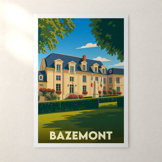 Affiche Bazemont – sans cadre, accrochée au mur