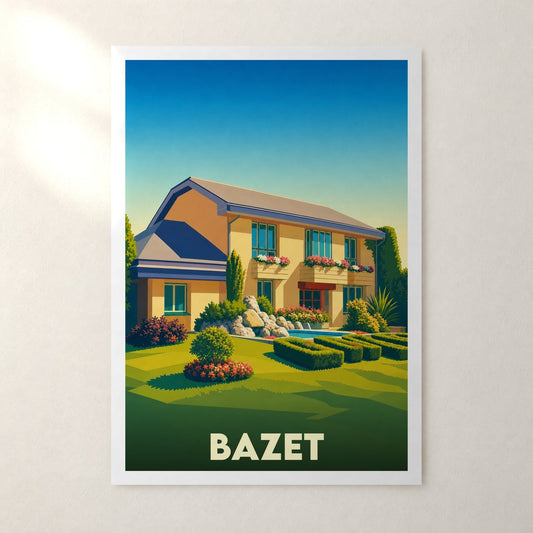 Affiche Bazet – sans cadre, accrochée au mur