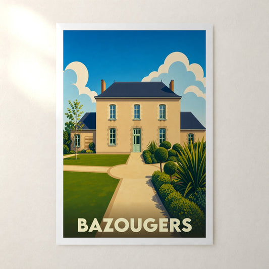 Affiche Bazougers – sans cadre, accrochée au mur