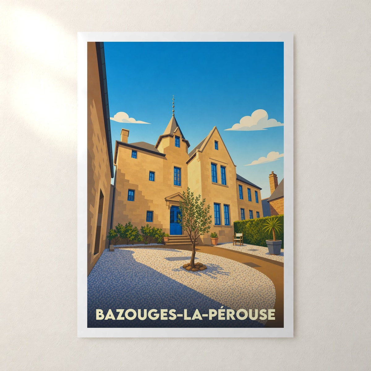 Affiche Bazouges-la-Pérouse – sans cadre, accrochée au mur