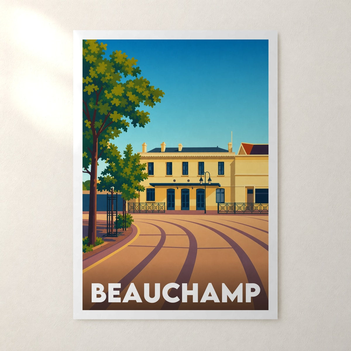 Affiche Beauchamp – sans cadre, accrochée au mur