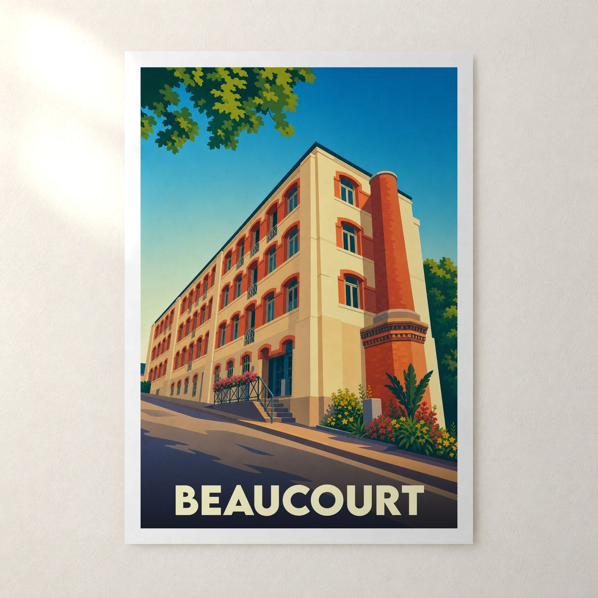 Affiche Beaucourt – sans cadre, accrochée au mur