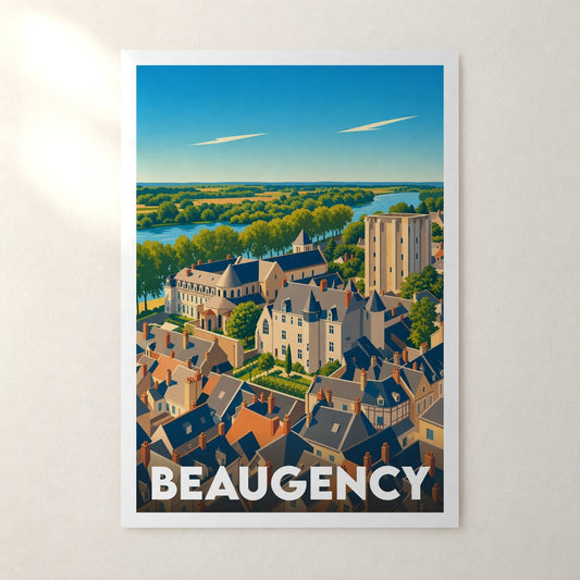 Affiche Beaugency – sans cadre, accrochée au mur