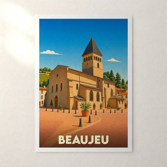 Affiche Beaujeu – sans cadre, accrochée au mur