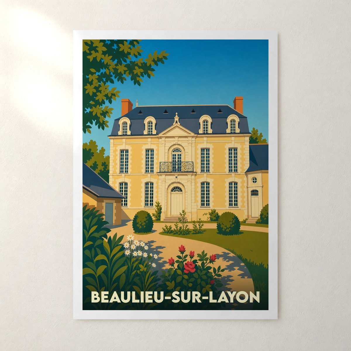 Affiche Beaulieu-sur-Layon – sans cadre, accrochée au mur