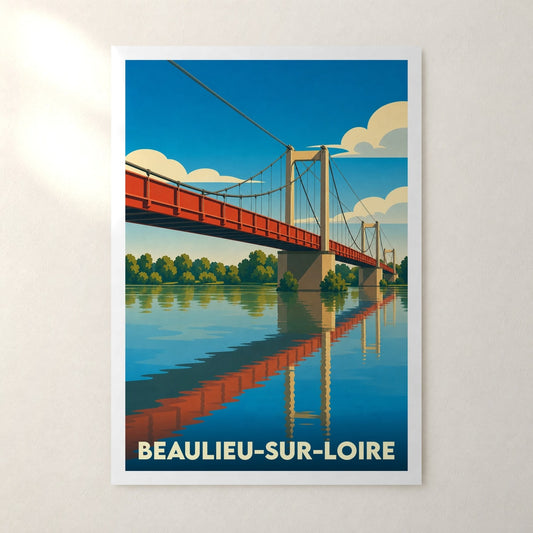 Affiche Beaulieu-sur-Loire – sans cadre, accrochée au mur