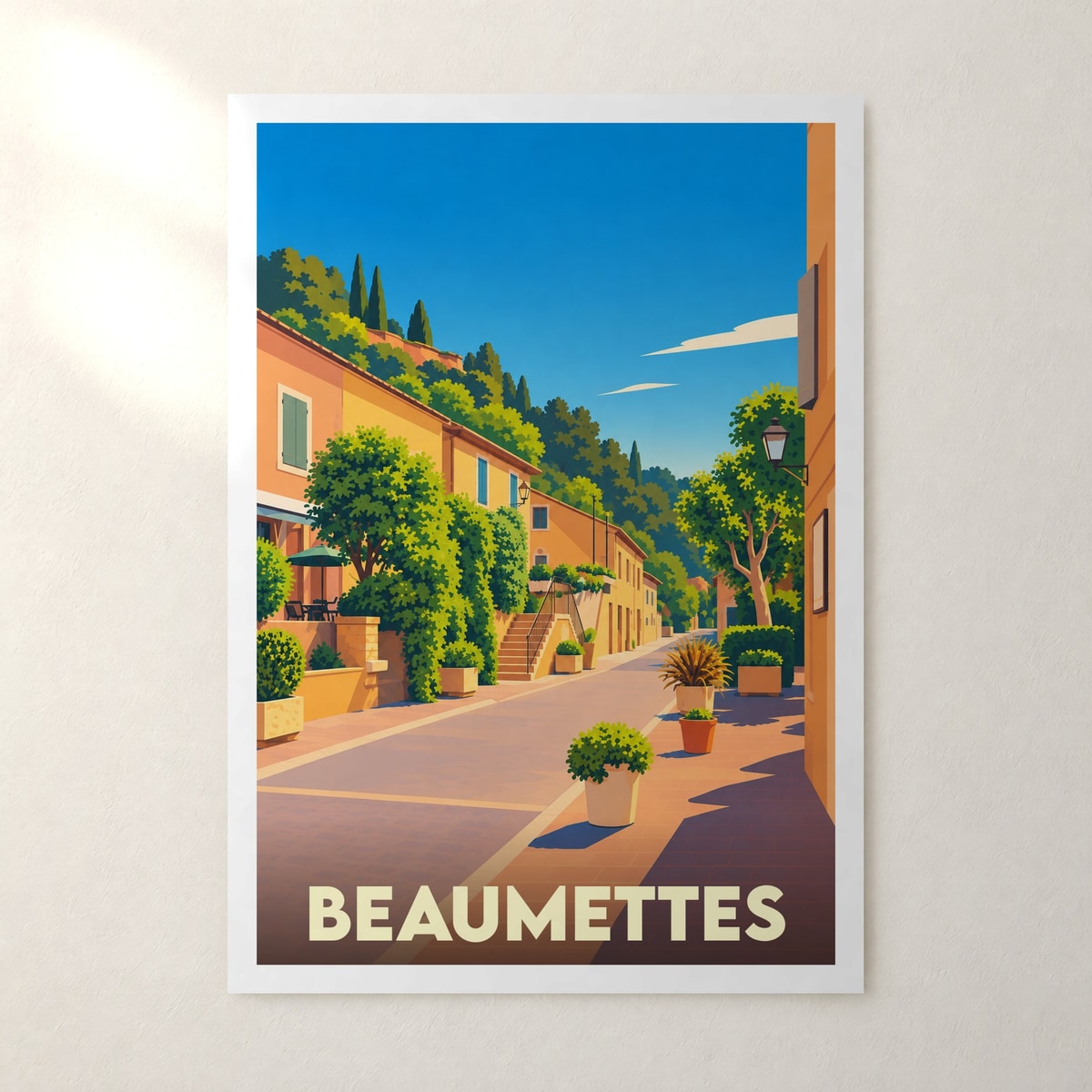 Affiche Beaumettes – sans cadre, accrochée au mur