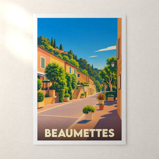 Affiche Beaumettes – sans cadre, accrochée au mur