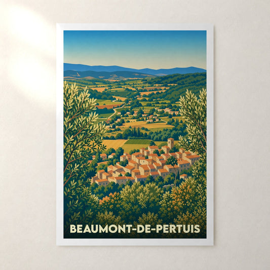 Affiche Beaumont-de-Pertuis – sans cadre, accrochée au mur