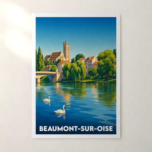 Affiche Beaumont-sur-Oise – sans cadre, accrochée au mur