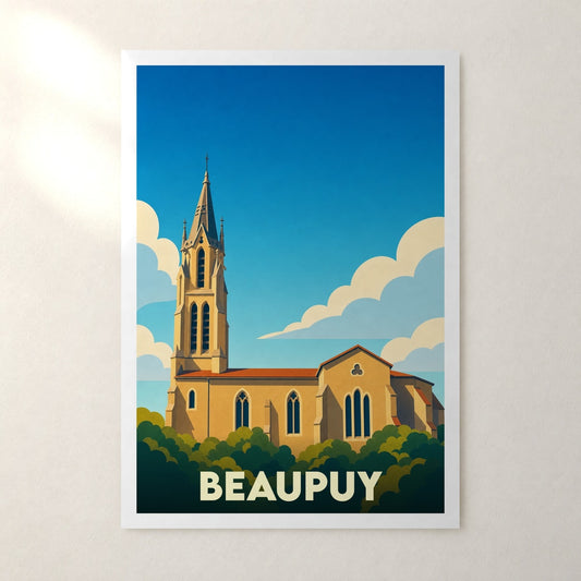 Affiche Beaupuy – sans cadre, accrochée au mur
