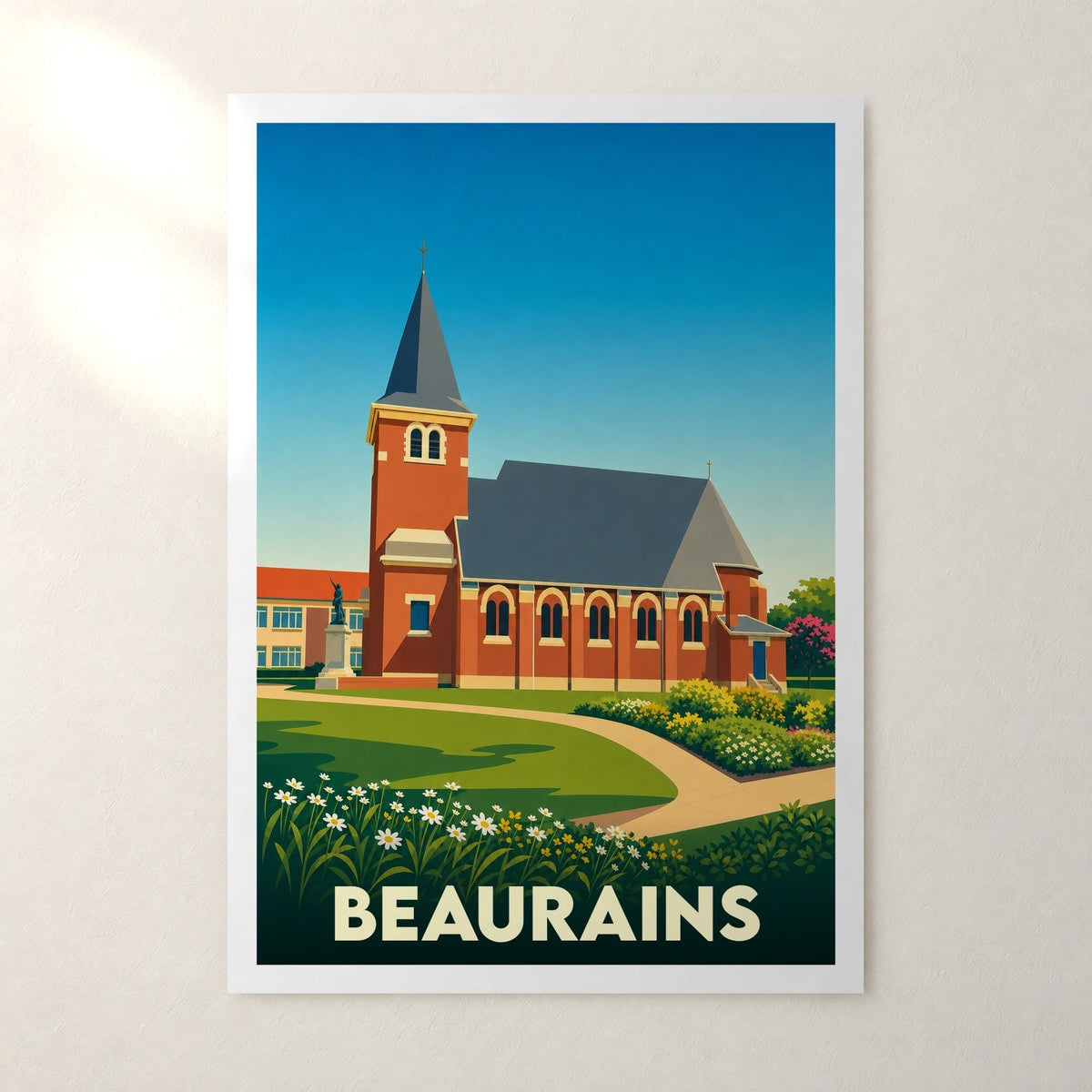 Affiche Beaurains – sans cadre, accrochée au mur