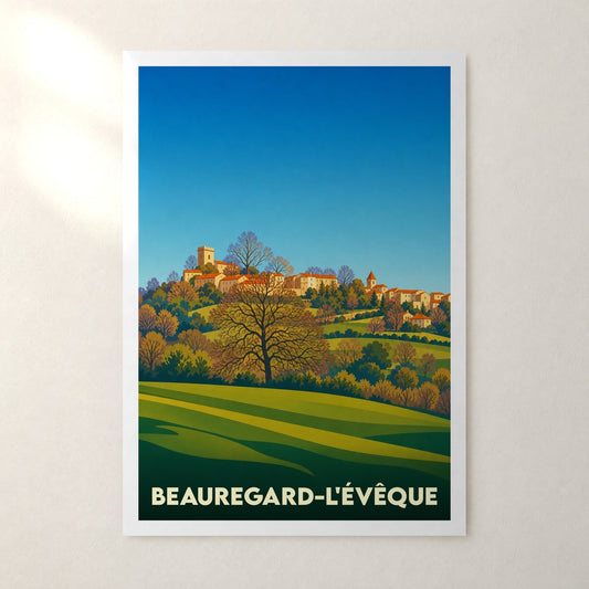 Affiche Beauregard-l'Évêque – sans cadre, accrochée au mur