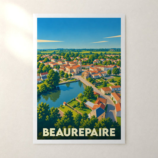 Affiche Beaurepaire (Vendée) – sans cadre, accrochée au mur