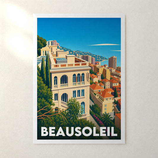 Affiche Beausoleil – sans cadre, accrochée au mur