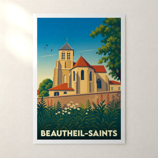 Affiche Beautheil-Saints – sans cadre, accrochée au mur