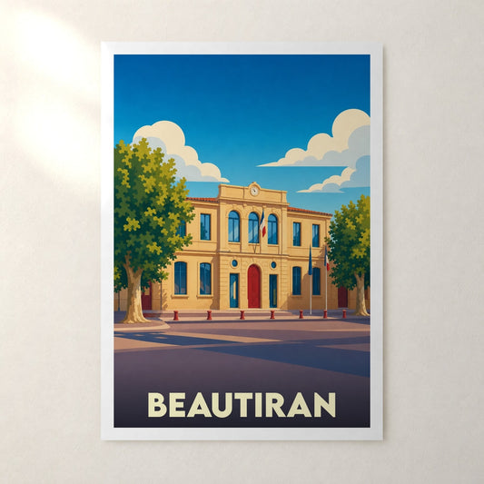 Affiche Beautiran – sans cadre, accrochée au mur