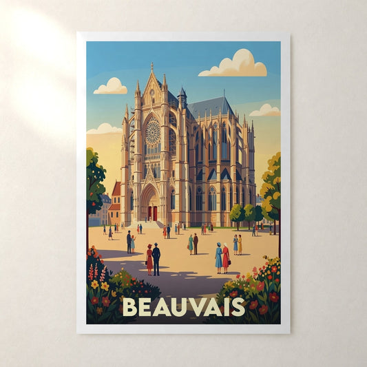 Affiche Beauvais – sans cadre, accrochée au mur