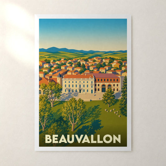 Affiche Beauvallon – sans cadre, accrochée au mur