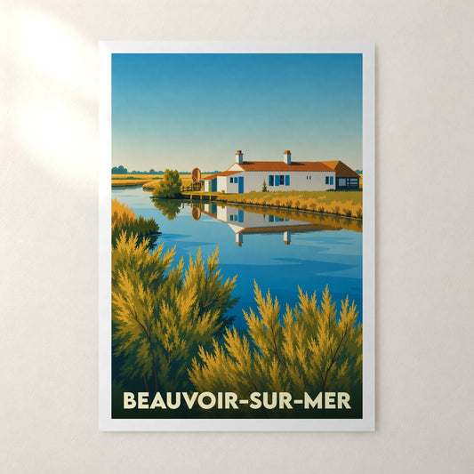 Affiche Beauvoir-sur-Mer – sans cadre, accrochée au mur