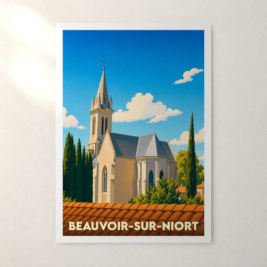 Affiche Beauvoir-sur-Niort – sans cadre, accrochée au mur