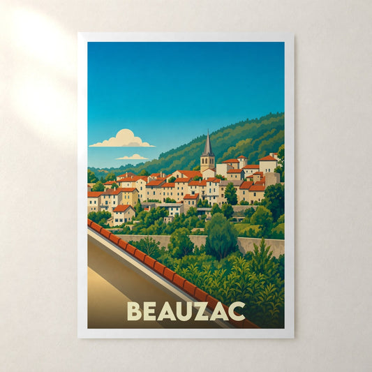 Affiche Beauzac – sans cadre, accrochée au mur