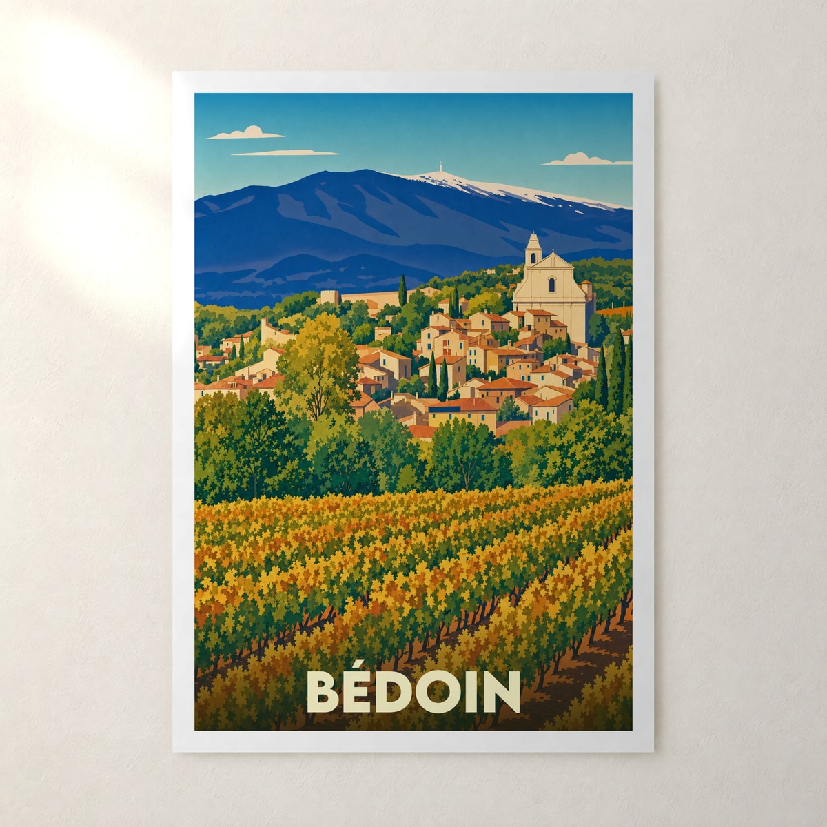 Affiche Bédoin – sans cadre, accrochée au mur