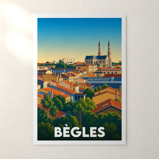 Affiche Bègles – sans cadre, accrochée au mur