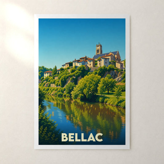 Affiche Bellac – sans cadre, accrochée au mur