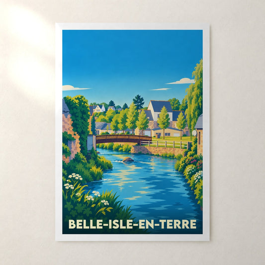 Affiche Belle-Isle-en-Terre – sans cadre, accrochée au mur