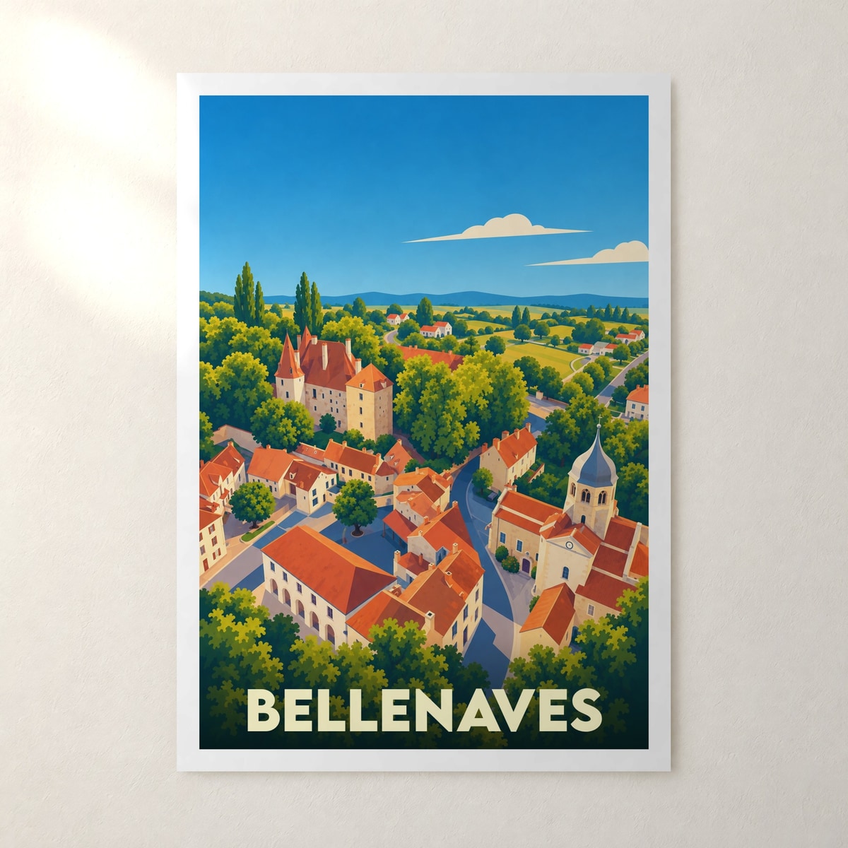 Affiche Bellenaves – sans cadre, accrochée au mur