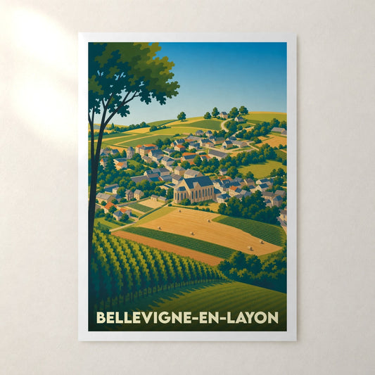 Affiche Bellevigne-en-Layon – sans cadre, accrochée au mur
