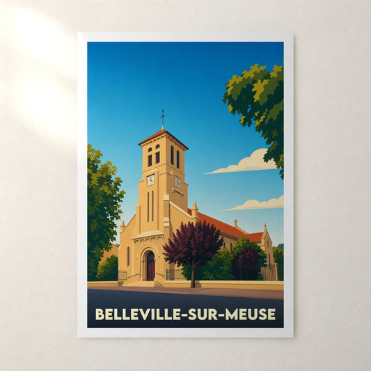 Affiche Belleville-sur-Meuse – sans cadre, accrochée au mur