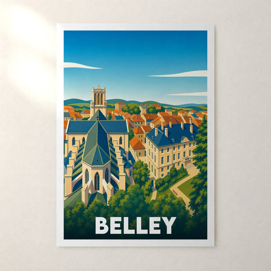 Affiche Belley – sans cadre, accrochée au mur