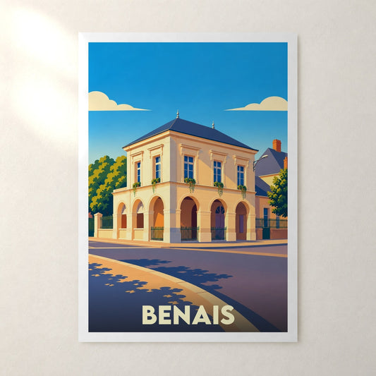 Affiche Benais – sans cadre, accrochée au mur