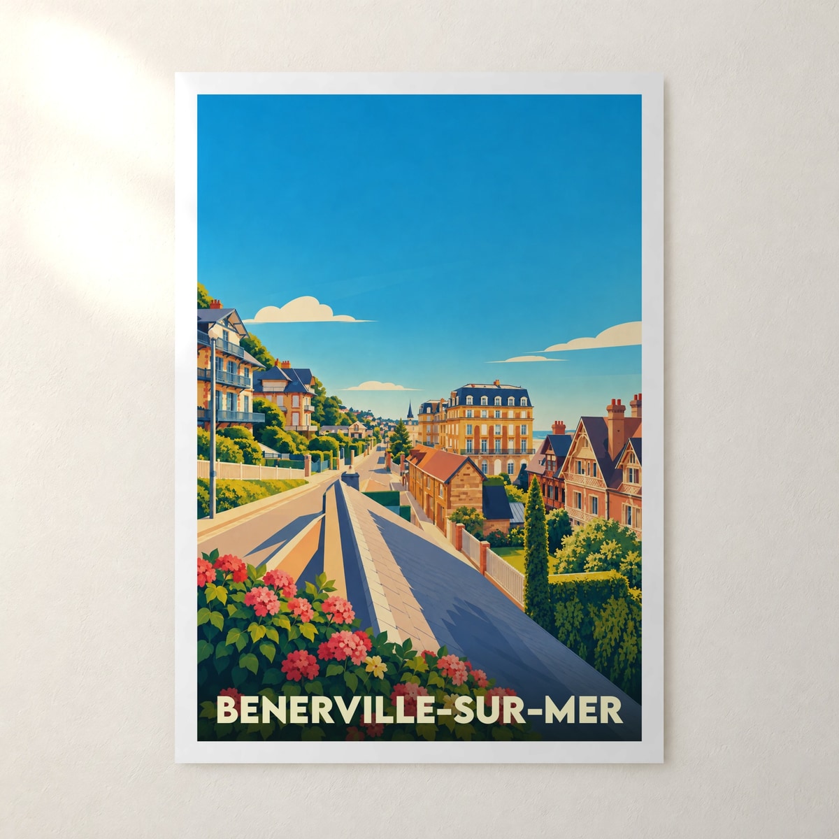 Affiche Benerville-sur-Mer – sans cadre, accrochée au mur