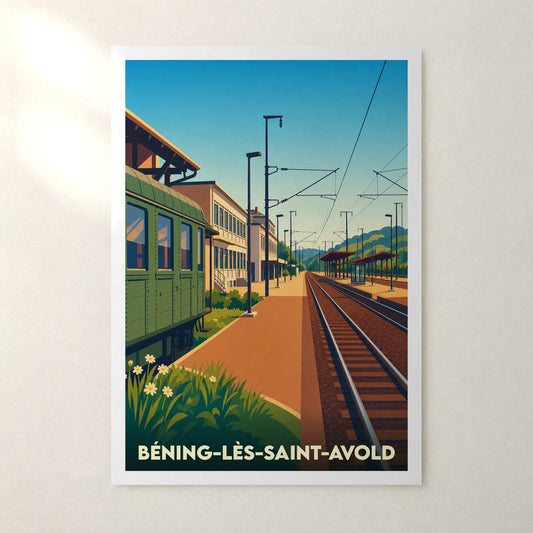 Affiche Béning-lès-Saint-Avold – sans cadre, accrochée au mur