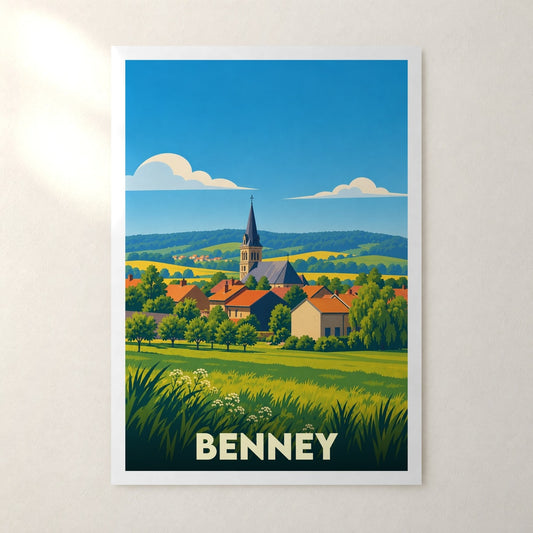 Affiche Benney – sans cadre, accrochée au mur